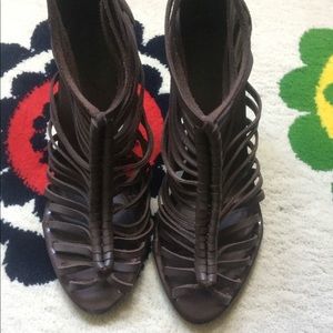 Crown Vintage High Heel Gladiator Shoes, Size 8